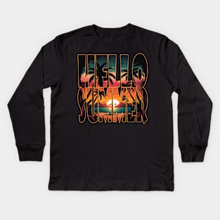 HELLO SUMMER Kids Long Sleeve T-Shirt